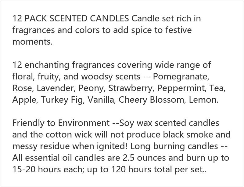 Scented Candles for Home 12 Pack, Natural Soy Mini Candles Bulk Set, Perfect Gifts for Women, Ideal for Mother’s Day, Anniversary, Birthday, Valentine’s Day, Christmas & Bridesmaid Presents