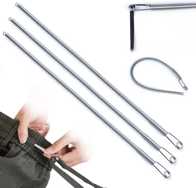 6-Pcs Steel Needle Threaders Sewing Tools Set - Spring Casual Wear Essential Drawstring Replacement, Easy 20-Gauge Tool for Hoodies