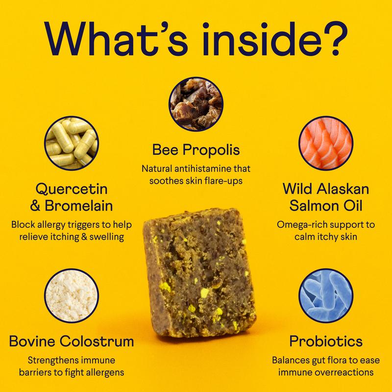 FINN Allergy & Itch for Dogs - Natural Allergy Relief, Itchy Skin, Immune Support, Bee Propolis, Probiotics - 90 Soft Chews