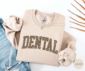 Dental Sweatshirt Dental Assistant leopard Sweatshirt dental hygienist sweater Dental sweat gift Dentist Crewneck dental assistant gifts