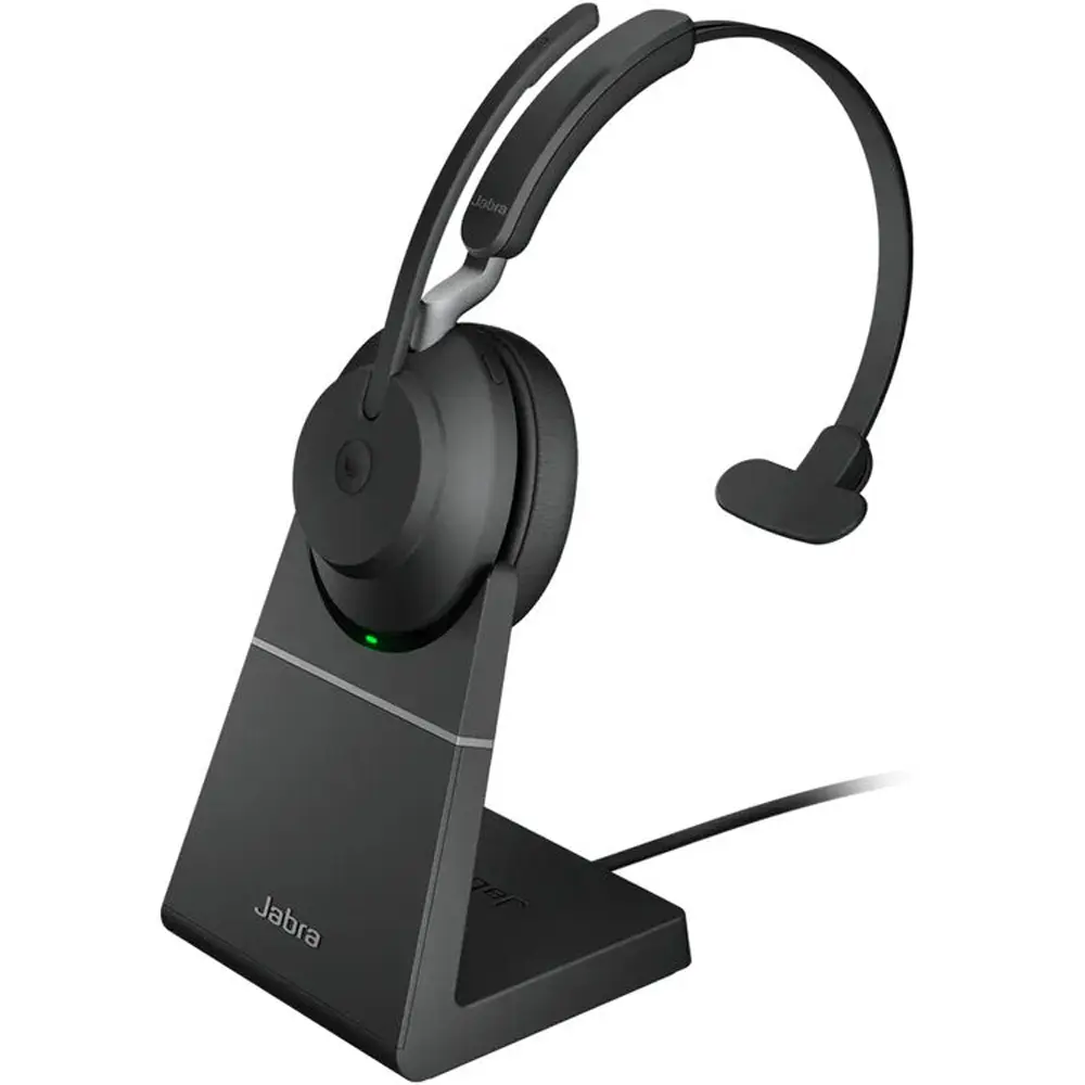 Jabra Evolve2 65 Link 390a Wireless Mono USB-A Headset with Desk Stand (Microsoft Teams)