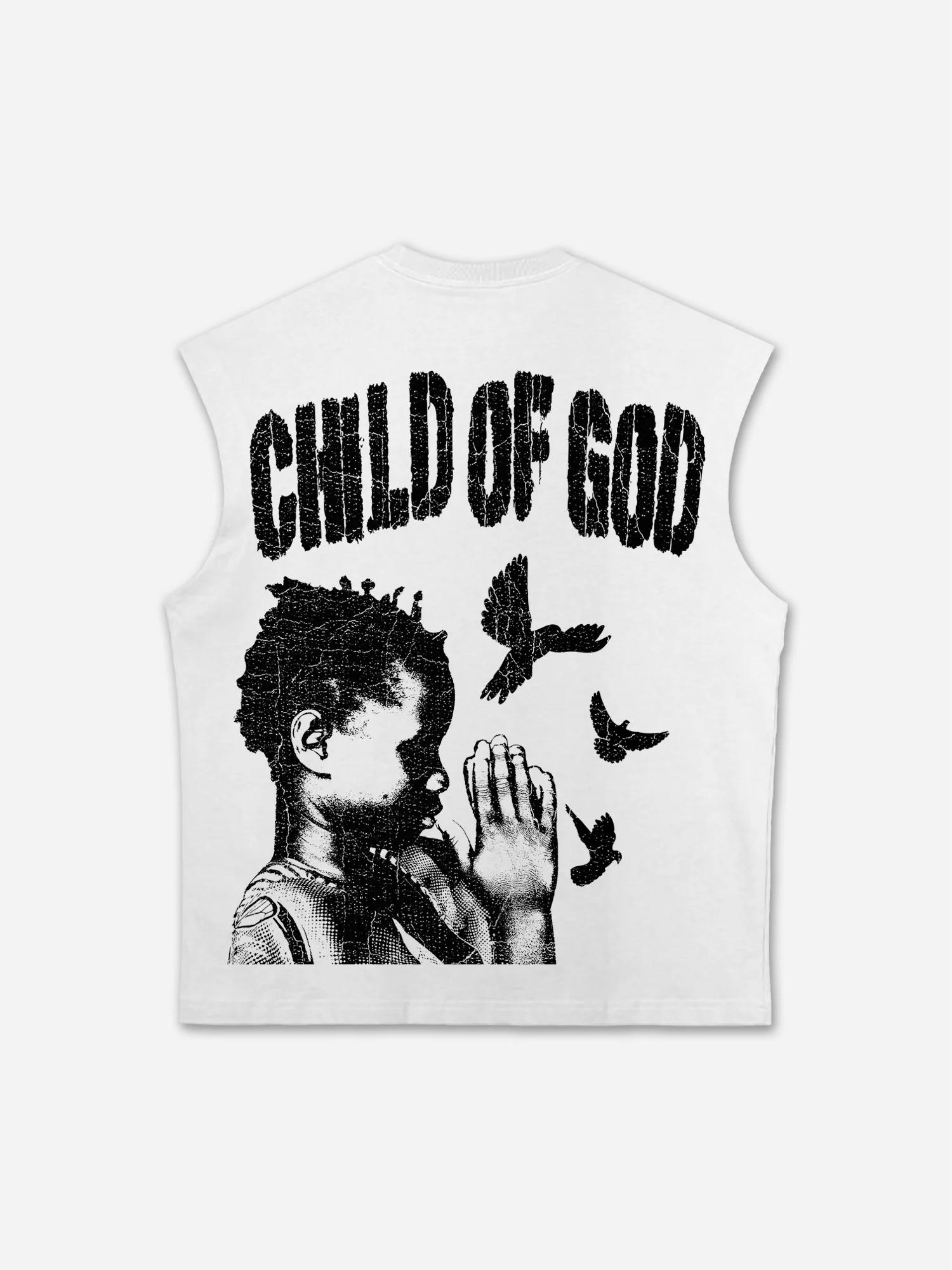 Sopula Studio Men's "Son of God" Peace Prayer Pattern Tank Top