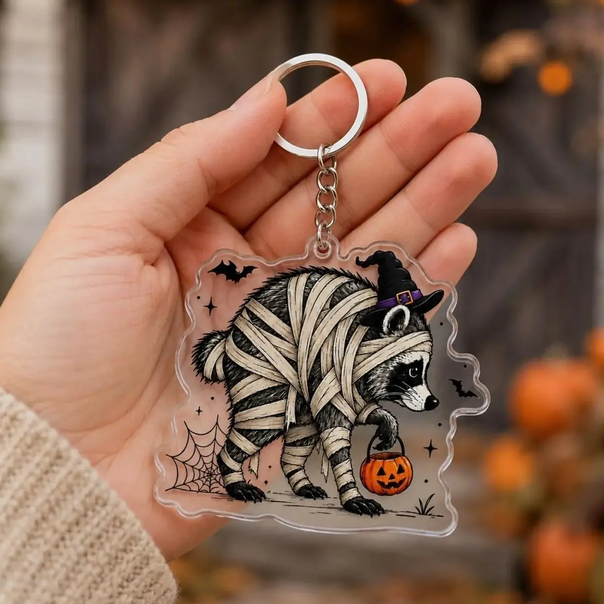Jimothy Raccoon Keychain, Funny Seattle Raccoon, Viral Feral Meme, Funny Animal Gift