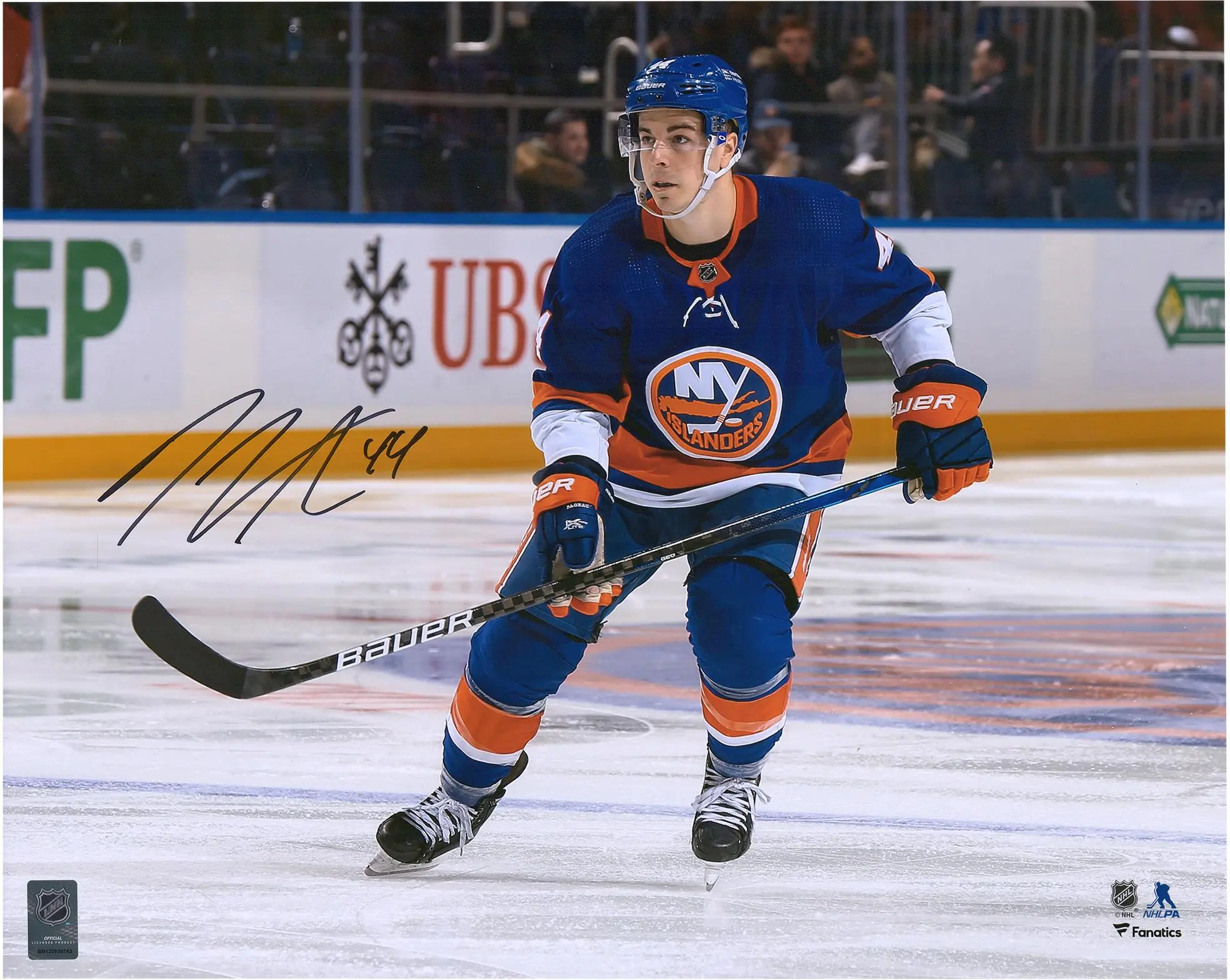 Jean-Gabriel Pageau New York Islanders Autographed 16" x 20" Blue Jersey Skating Photograph - Fanatics Authentic Certified