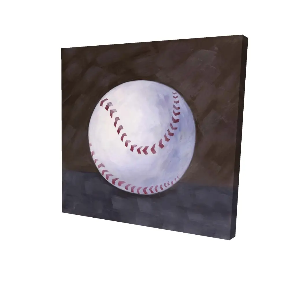Begin Home Decor 2080-2424-SP12 24 x 24 in. Baseball Still Life Canvas - Home Decor Illustrative Art