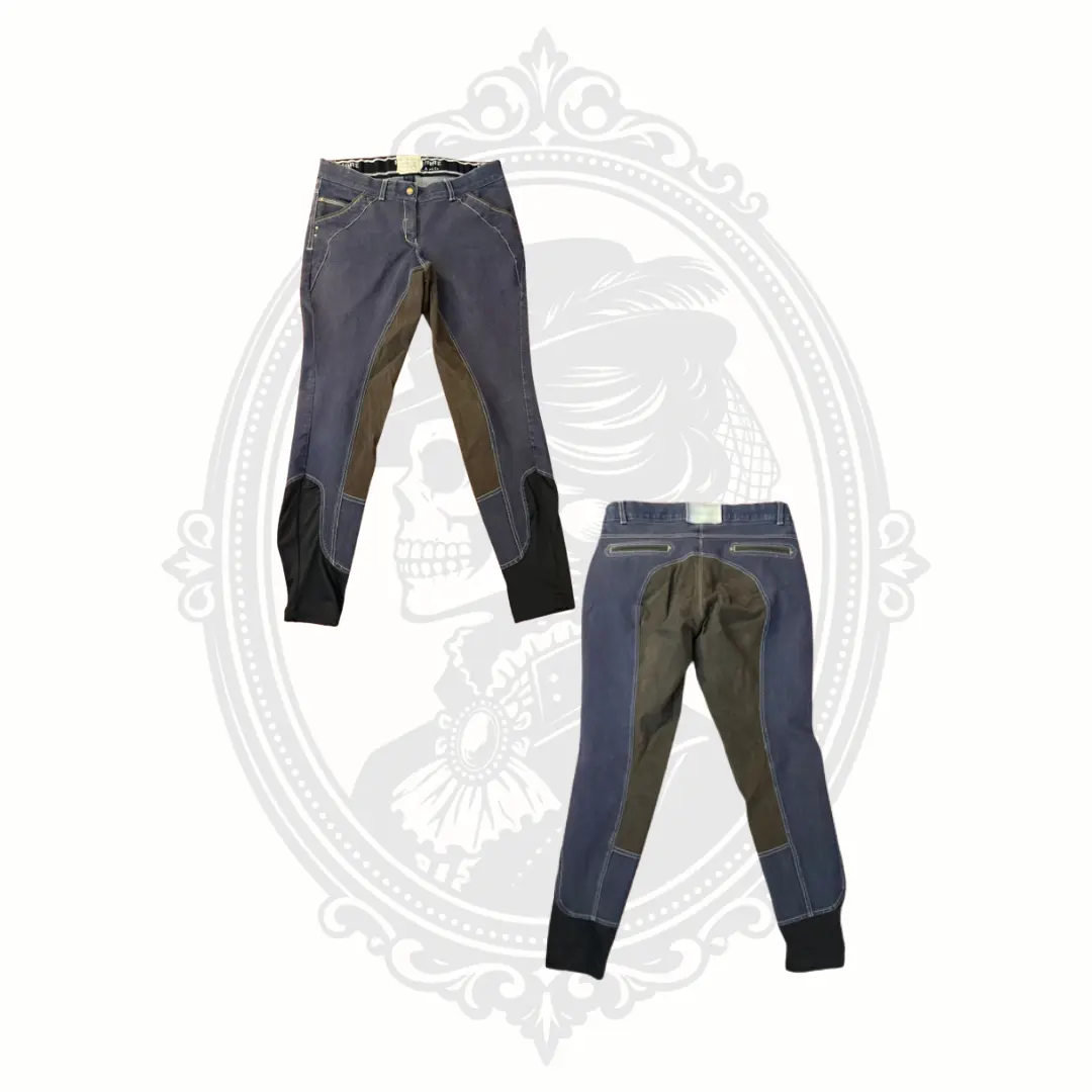 Horseware Ireland Full Seat Riding Breeches Women's Denim Blue Equestrian Pants