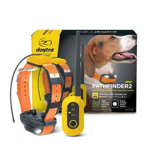 Dogtra Pathfinder 2 GPS Dog Tracker E Collar 9 Mile Long Range LED Light No Monthly fees Free App Waterproof Smartwatch Control Satellite Real Time Tracking Multiple Dogs Smartphone Required