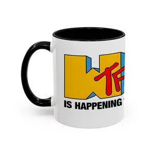 Wtf Mug, Funny Mug, Gift For Friend, Logo Parody Mug - scs17022