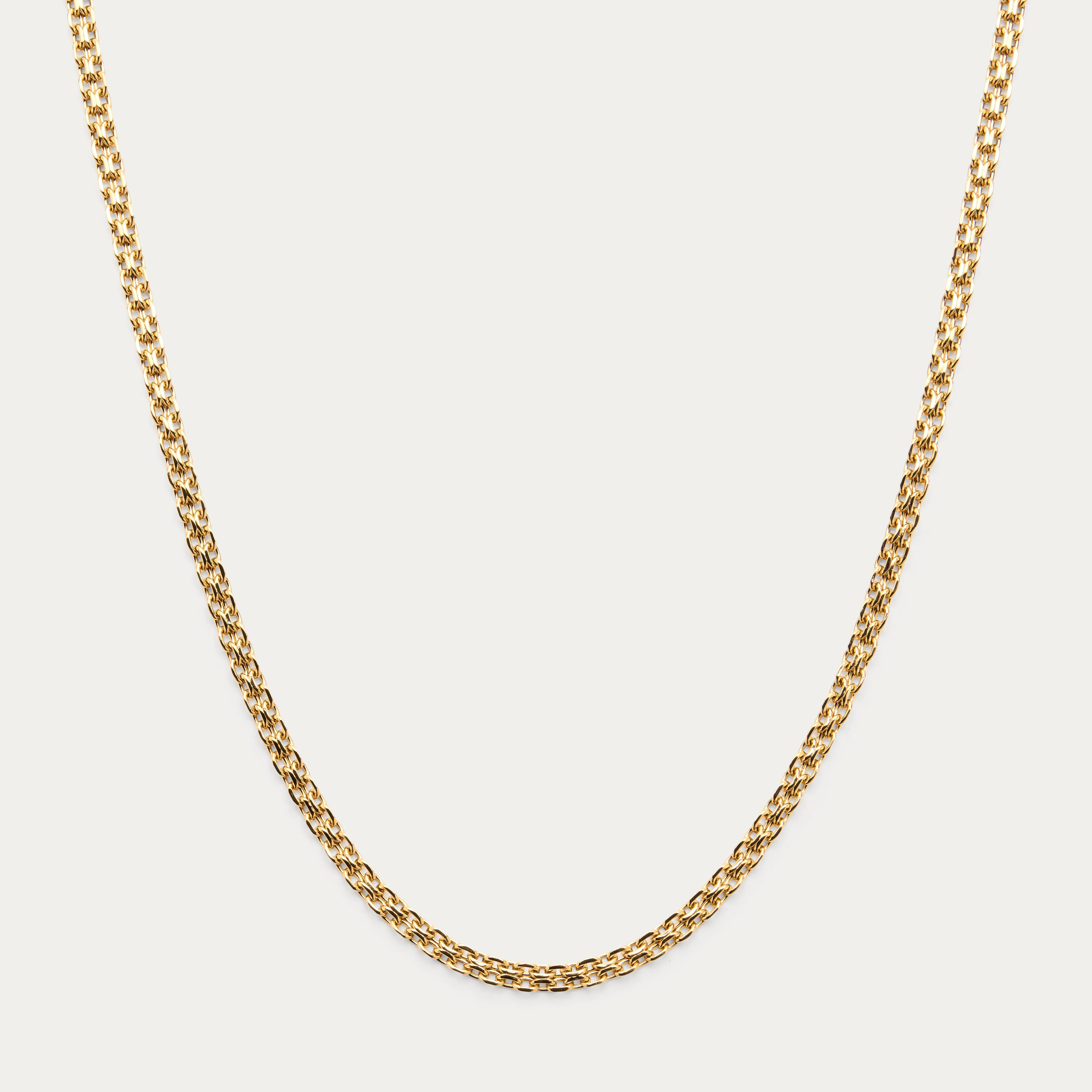 GOLD HELIX CHAIN 4mm | Men's Gold Chain Necklace | Double-Link Jewelry