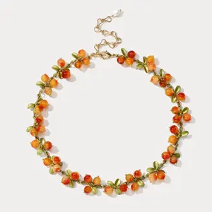 Berry Necklace for Women for Gifting, Adjustable, Trendy Nature Inspired Jewelry