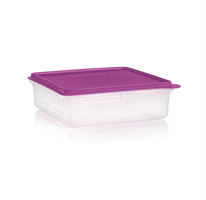 Tupperware Snack-Stor Square Kitchen Container, Airtight Plastic Food Preserver with Lid, Stackable Kitchenware, Storage