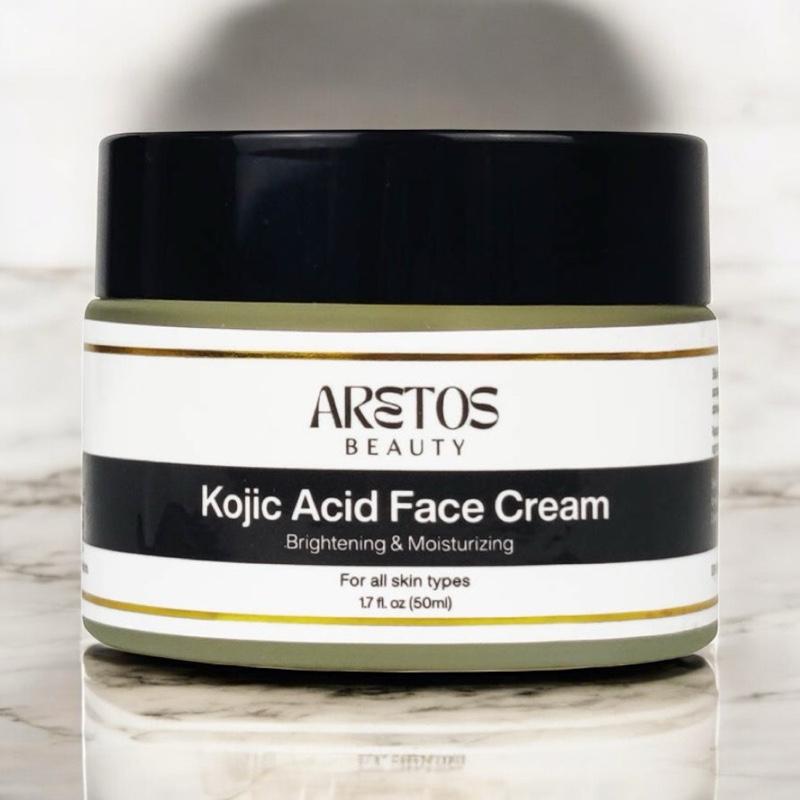 Aretos Beauty Kojic Acid Face Cream Brightening & Moisturizing for All Skin Types 17 fl oz 50ml, Skincare, Moisturizers,Skin Repair