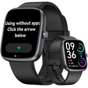 Smart Watch Senior Friendly Large Font No App/Phone Required Fitness Tracker, Waterproof Pedometer
