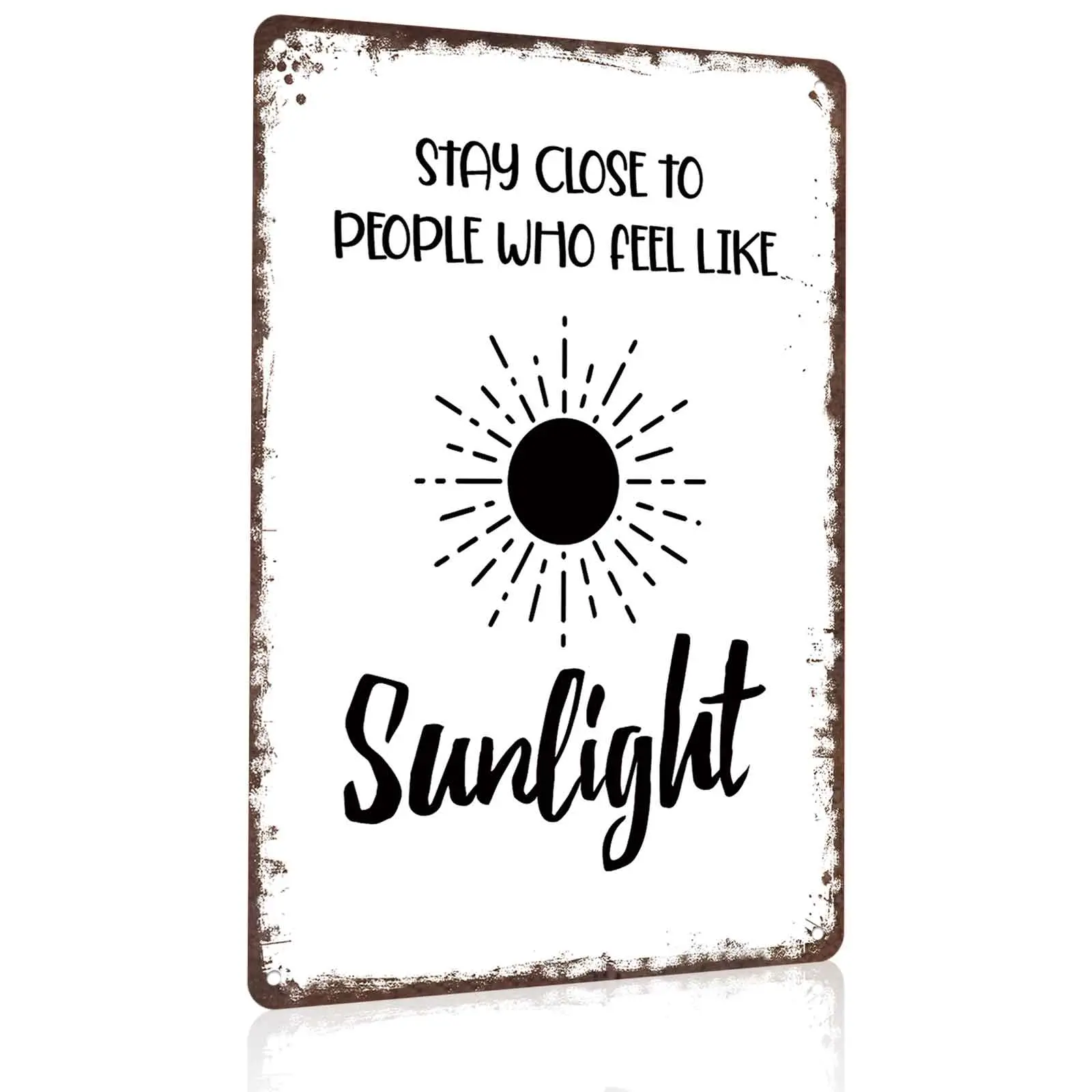 Cute Boho Sun 8x12 Inch Aluminum Metal Sign |   Heartwarming Kindness Quote Home & Bathroom Decor |   Perfect for Farmhouse Spaces, Bedrooms, Bathrooms, Entryways & Cozy Daily Positive Wall Art |   Retro Weathered Tin Plaque, Lovely Easy-To-Install Decor