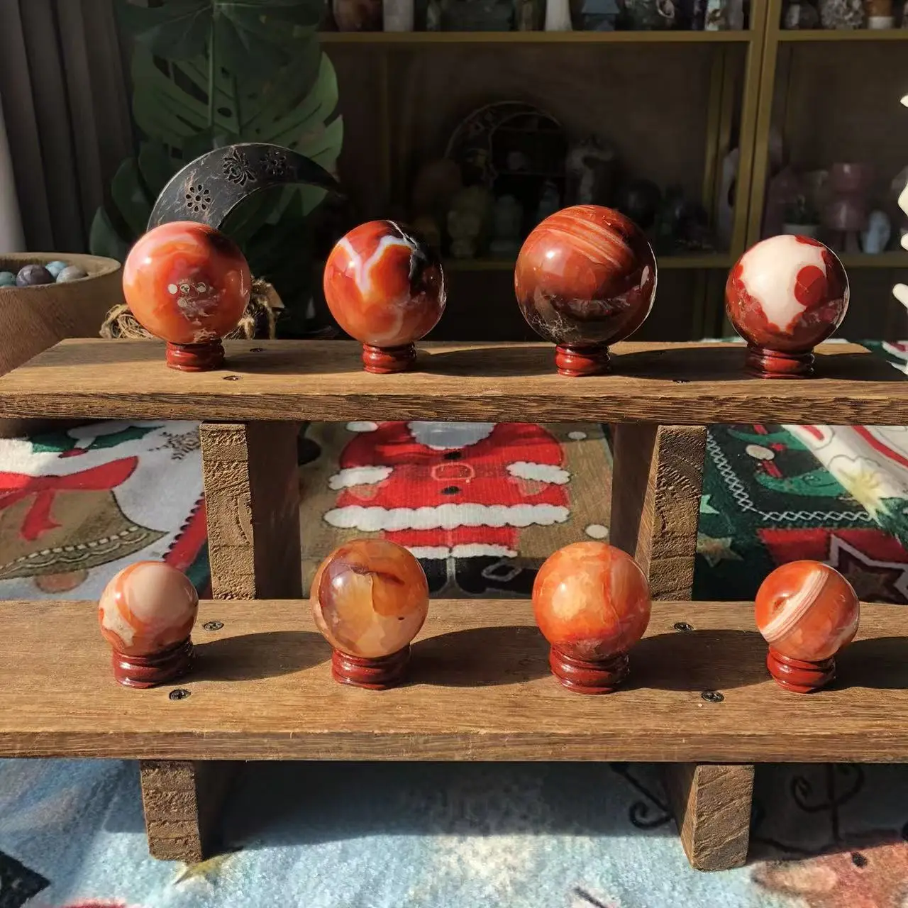 Natural Crystal Carnelian Sphere Collection