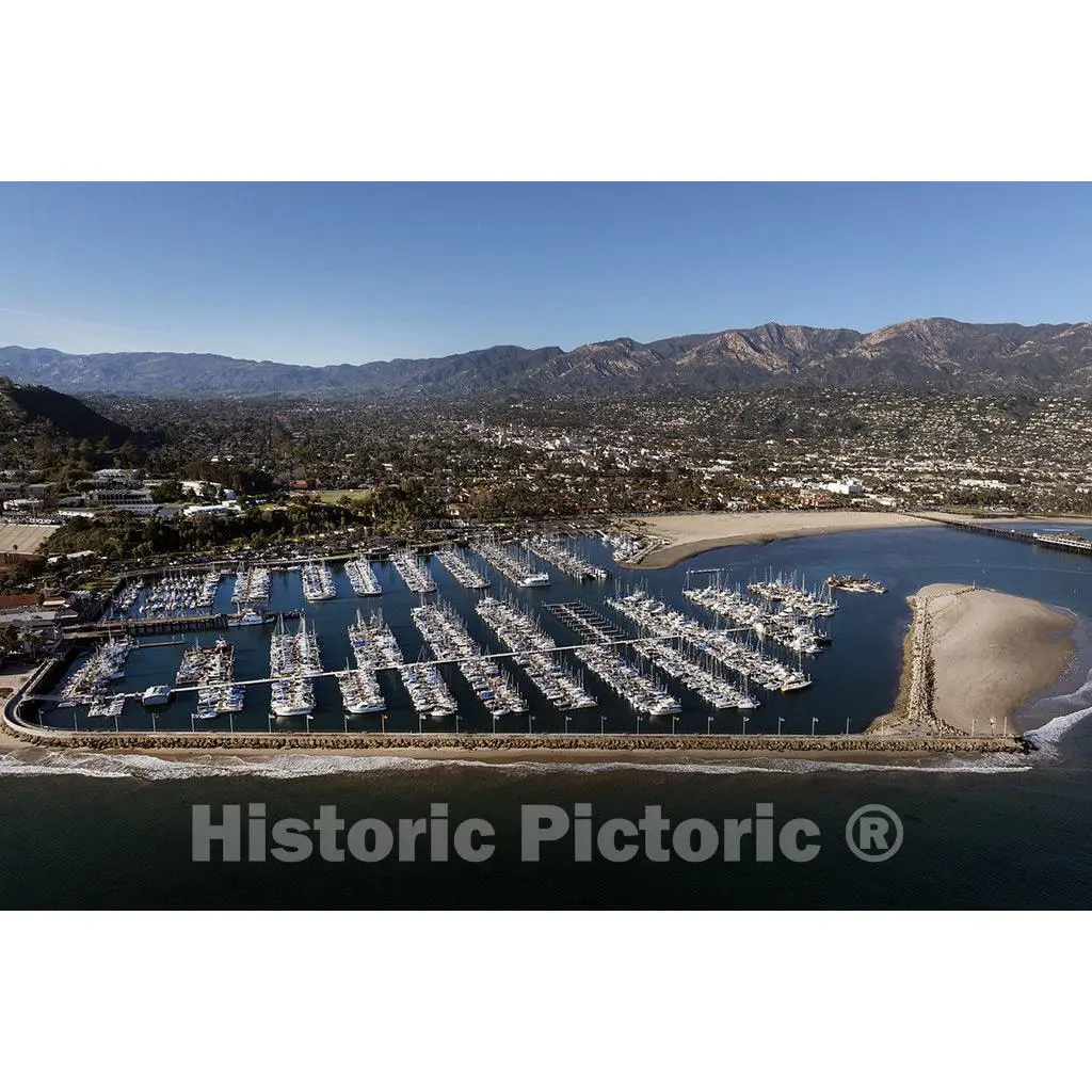 Santa Barbara, CA Photo - Aerial View of The Harbor in Santa Barbara, California