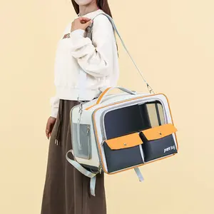Cat Bag Pet Bag Backpack Portable Outing Cat Bag Large Capacity Breathable Foldable Crossbody Pet Backpack