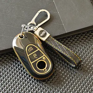Mercedes-Benz Soft Tpu Key Case, Car Key Protector, Compatible with Mercedes-Benz Models 2022-C/s/eq/cls/glc/cle/sl/e Intelligent Keys, Full Protection Cover