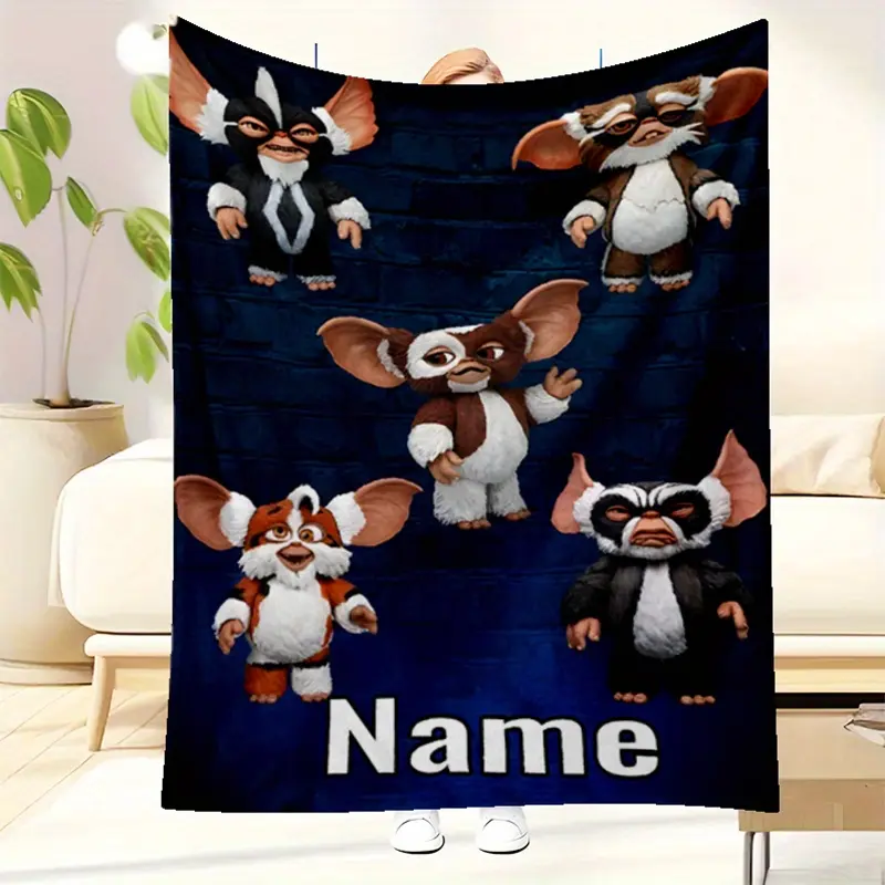 Gremlins Personalized Custom Name Blanket - Suitable for home decor, bed, sofa - Ideal custom gift, machine washable