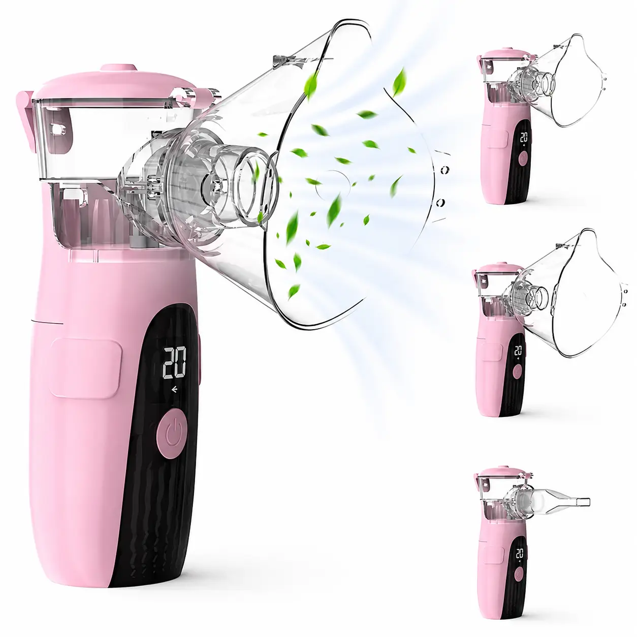 Portable Nebulizer, Rechargeable Nebulizer, Auto Clean & Dual Mode, USB-powered, Handheld Nebulizer - For Adults & Kids, Silent Operation, Easy-to-Clean Mesh