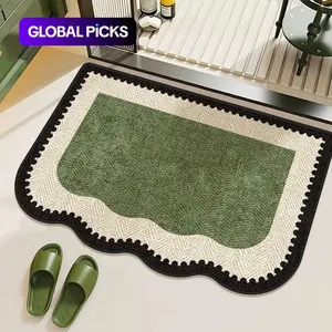 Imitation Hemp Bathroom Mat, Quick-Dry Waterproof Surface with Anti-Slip Bottom, Durable and Easy-to-Clean, Suitable for Bathrooms, Doormats and Bathroom Rugs, Bathroom Drying Doormat, Bathroom Floor Mat