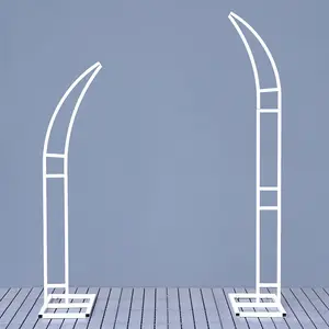 S-A7152 Wrought Iron Arch Flower Door Shelf Outdoor Wedding Backdrop Decor Floral Frame