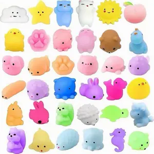 5 PCS Mochi Squishy Toys - Assorted Shapes & Colors for Kids - Soft & Squeezy - Perfect for Stress Relief & Play