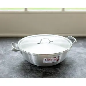 Arrocera Rice Cooker with Lid, 9 Inch, Aluminium