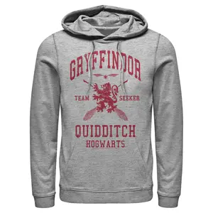 Men's Harry Potter Gryffindor Quidditch Team Seeker Pull Over Hoodie