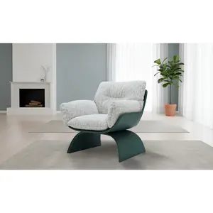 Klaussner Spazio Light Gray Leather Lounge Chair Klaussner Spazio Light Gray Leather Lounge Chair
