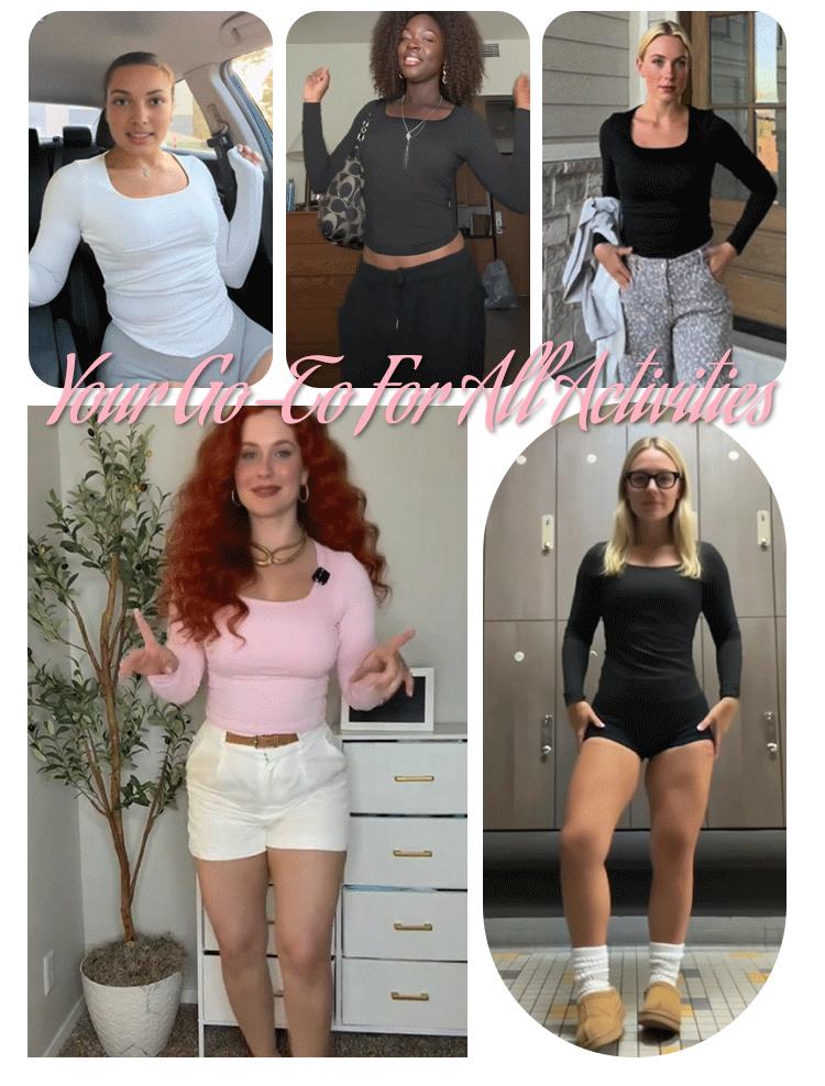 AUTOMET Women's 3 Pack Long Sleeve Crop Tops Slim Fit Y2K Fashion Basic Layering Shirts Haze Blue White Black Minimalist Casual Korean Style Everyday Womenswear Short - Summer AUTOMET Women's 3 Pack Long Sleeve Crop Tops Slim Fit Y2K Fashion Basic Layering Shirts Haze Blue White Black Minimalist Casual Korean Style Everyday Womenswear Short - Summer