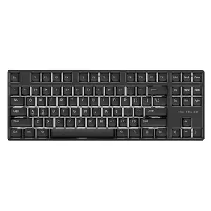 AJAZZ AK870MC wired mechanical keyboard TKL layout with red switch for quiet office environment, using full key hot swappable white light support for multiple systems, wired plug and play suitable for esports games and office work Wired Gaming Keyboard