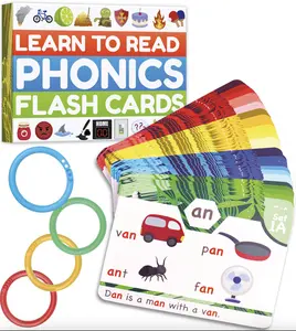 Bambino Tree Phonics Flash Cards - Learn to Read in 20 Phonic Stages - Digraphs CVC Blends Long Vowel Sounds - Educational Study for Kids Ages 4-8