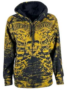 Xtreme Couture By Affliction Women's Zip Up Hoodie Anatomy