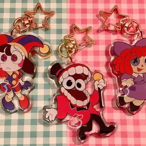 TADC 2.5" Acrylic Charms | Pomni Ragatha Caine Clear Epoxy Keychains | Digital Circus