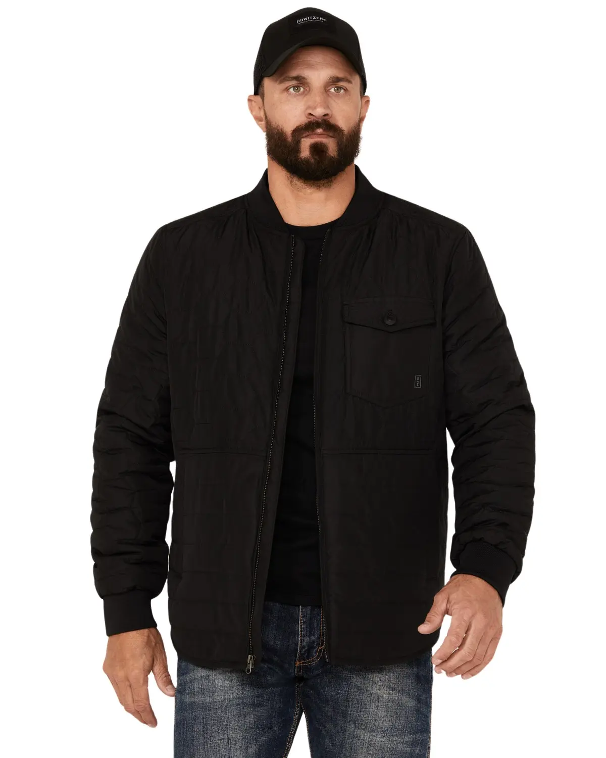 Brothers And Sons Men's Men'S Stevens Lightweight Varsity Insulated Jacket - Basfa23o28-Blk Brothers And Sons Men's Men'S Stevens Lightweight Varsity Insulated Jacket - Basfa23o28-Blk