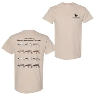 A Field Guide To German Shorthaired Pointers T-shirt, 2-sided Hunting Dog Graphic Tee, Outdoor Casual Wear for Outdoor Lovers and Nature Fans, for Men and Women