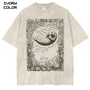 Vintage Manatee Graphic T-Shirt, Sea Cow Tee, Ocean Animal T-Shirt, Marine Life Shirt, Summer Tee, Unisex Streetwear Tshirt, cotton crewneck shirt, Trending Viral, Beach Lover Gift