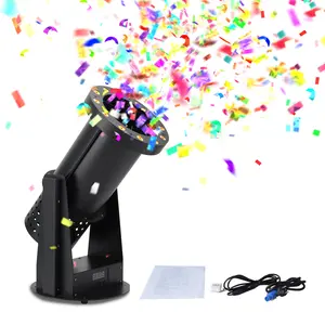 PAIDUN LED RGB Confetti Machine Launcher Wedding Birthday Show Event Celebration Stage Equipment