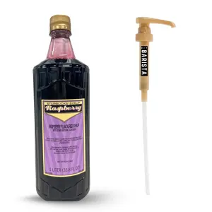 Starbucks Raspberry Syrup 1 Liter with DIY Barista Syrup Pump