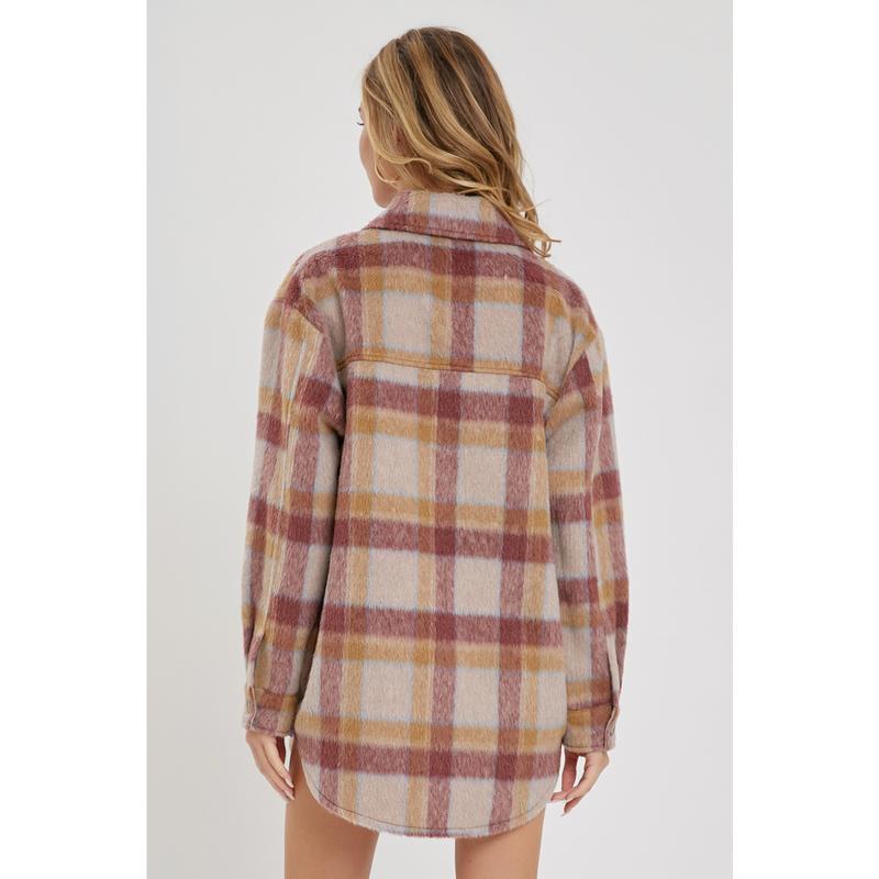 Hazy Rose Plaid Shacket