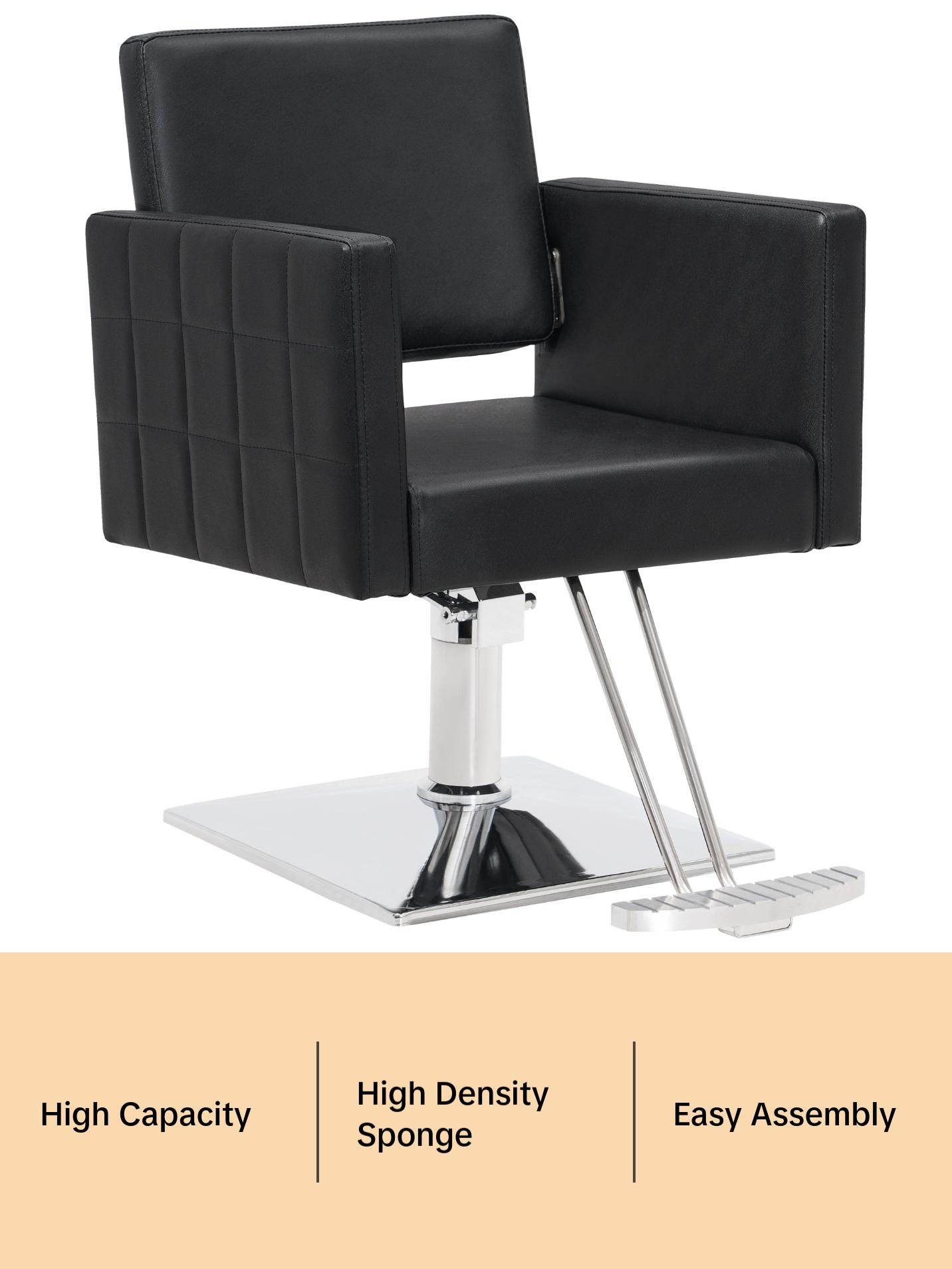 BarberPub Styling Salon Chair for Hair Stylist, Hydraulic Home Salon Chair 8821