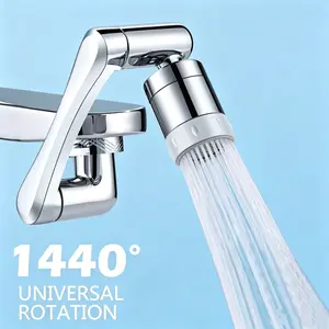 Heavy-Duty Rotating Faucet Nozzle with 1440 °     Universal Rotation - Water-Saving Kitchen Sink Extender featuring a Robotic Arm Design, Easy Installation, and Faucet Compatibility - Ideal for Home Use - Durable Plastic Construction