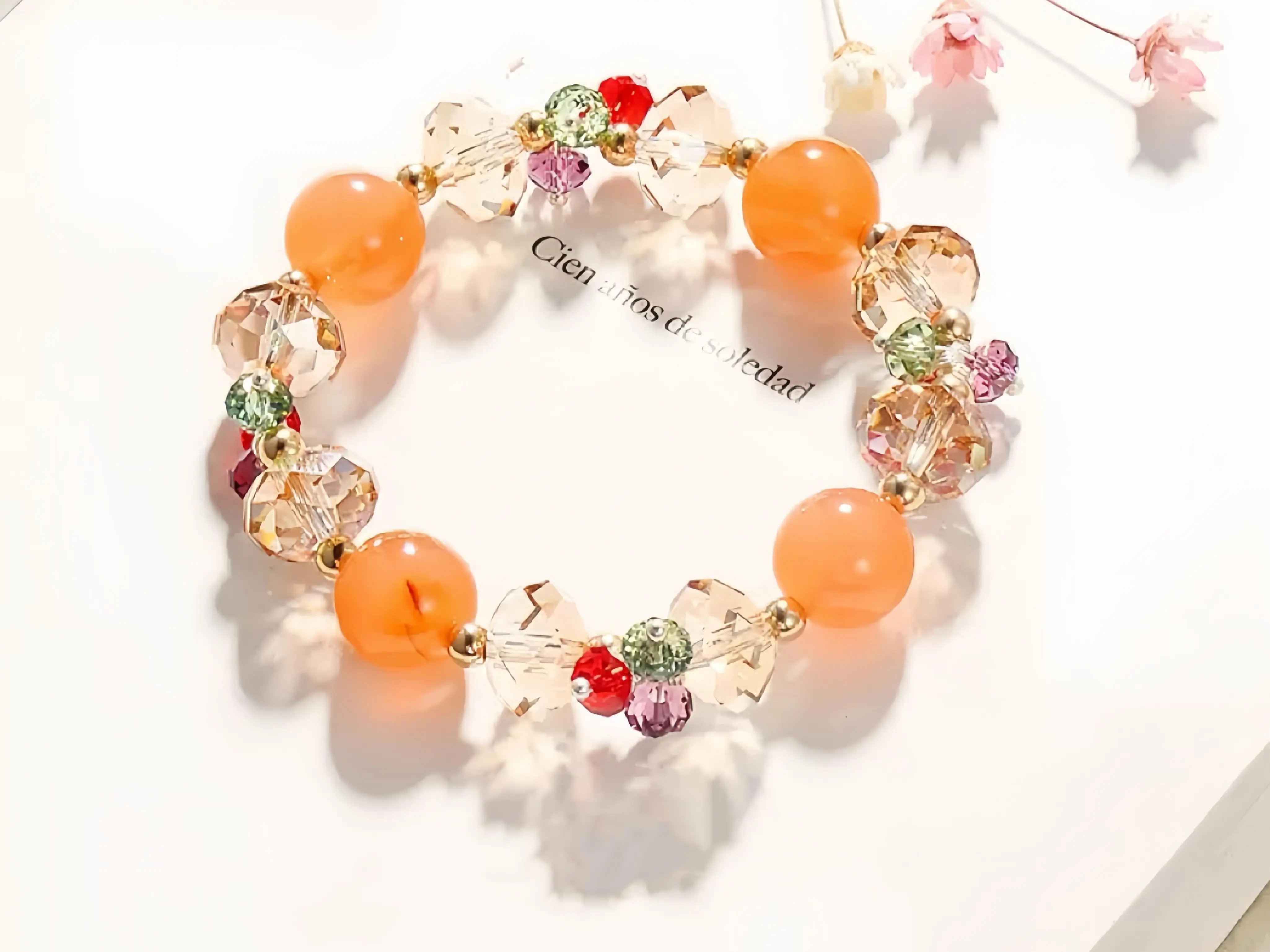 Natural Orange Agate Crystal Bracelet Bracelet | Joy • Calm • Positivity