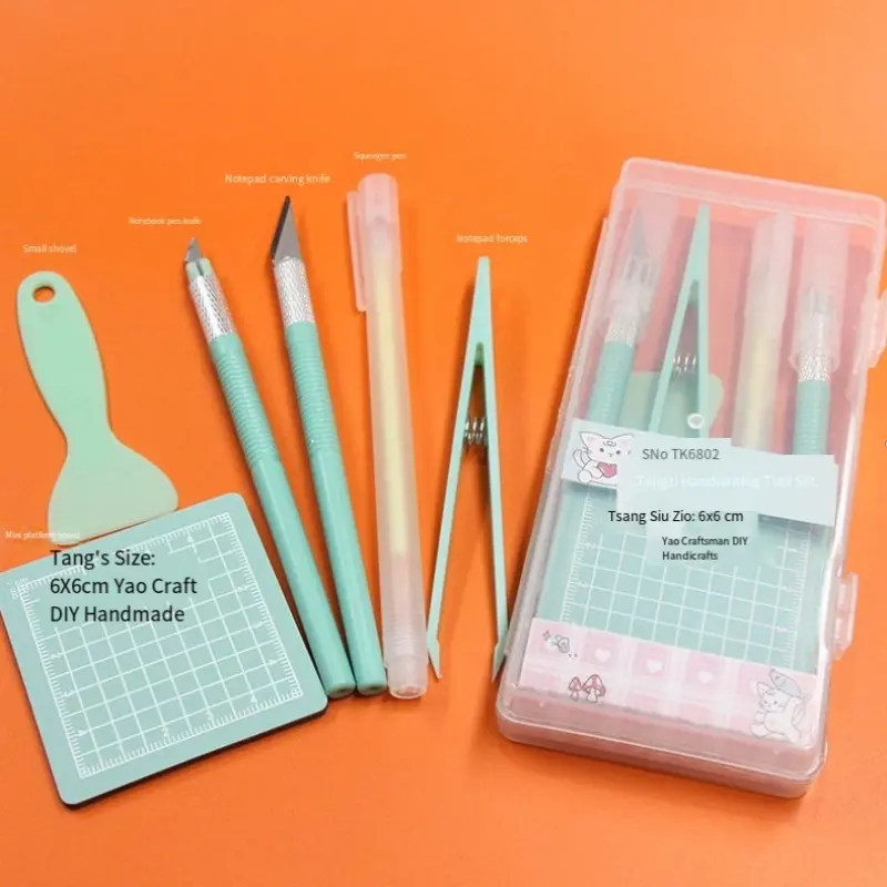 Advanced PVC Hand Tool Set with Self-Healing Cutting Pad, Precision Carving Knife & Tweezers, Ideal for Card Making, Model Building, Craft Projects, Crafting Kit, DIY Craft Kit, Crafts Kit, Handmade Crafts