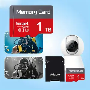 Memory card with adapter Micro SD card, micro TF adapter for mobile phone file storage, compatible with outdoor surveillance camera video recording, vehicle GPS route, supports portable game console storage