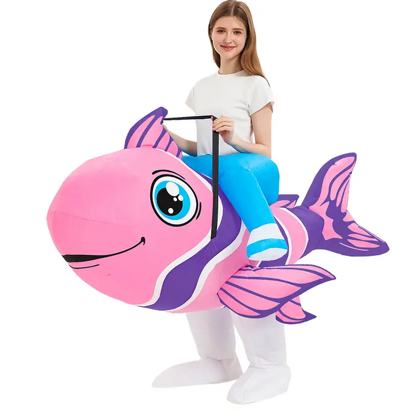 Cross border cycling pink tropical fish