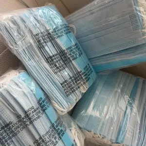 100 PCS 3- Ply Disposable Face Mask Protective Ear Loop Non Medical Mouth Cover care comfort safe pack