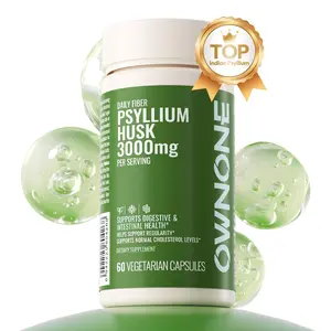 OWNONE  Psyllium Husk 3000mg Per Serving | Dietary Fiber Support | Digestion Health | Top PLANT-BASED Psyllium Husk | 60 capsules