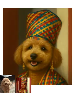 Customized Pet Portrait Painting - 90s Queen Latifah Style - Get a Custom Painting of Your Pet Artwork